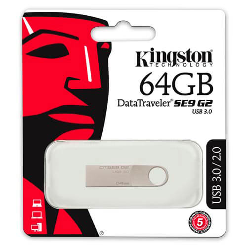 Pendrive Kingston 64gb Usb3.0 Dt Se9 G2 | Quonty.com | DTSE9G2/64GB