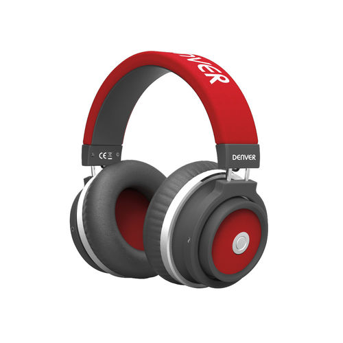 Auriculares Bluetooth Denver Bth-250 Bt 4.2 Negro Rojo | Quonty.com | BTH-250RED