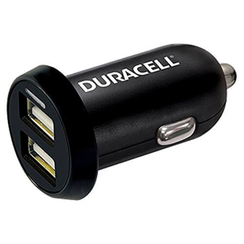 Cargador De Coche Duracell Dr5015a 2xusb 5v/1a+2.4a Negro | Quonty.com | DR5015A