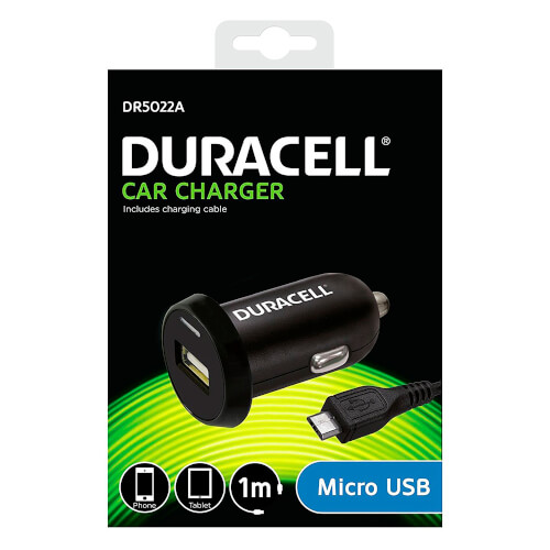 Cargador De Coche Duracell Dr5022a 1xusb 5v/1a+2.4a | Quonty.com | DR5022A