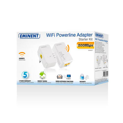 Kit Starter Eminent 2 Adapt. Powerline Ethernet Homeplug | Quonty.com | EM8037