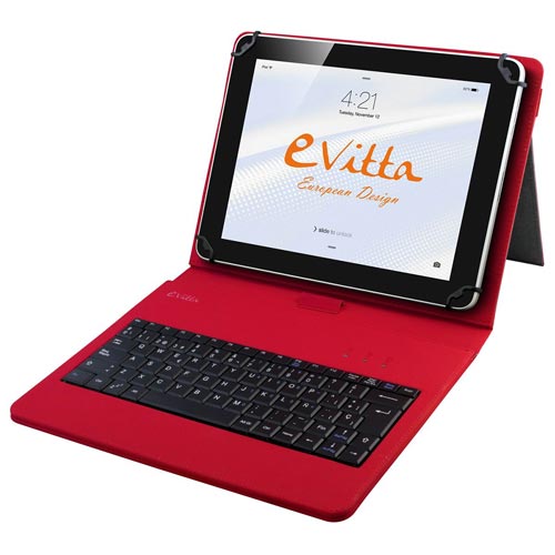 Funda Tablet E-Vitta 9,7&Quot;-10,1&Quot; Keytab C/Teclado Roja | Quonty.com | EVUN000509