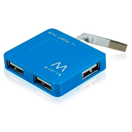 Hub 4 Ptos Eminent-Ewent Azul Usb2.0 | Quonty.com | EW1126