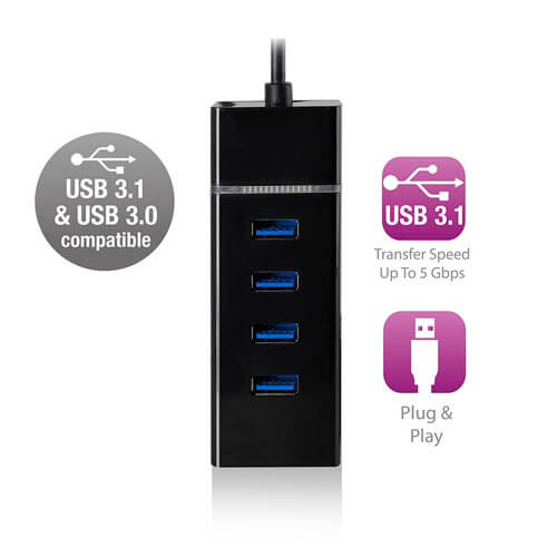 Hub Ewent 4 Puertos Usb3.1 | Quonty.com | EW1133