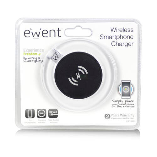Cargador Inalambrico Ewent Ew1190 Smartphone 1a | Quonty.com | EW1190