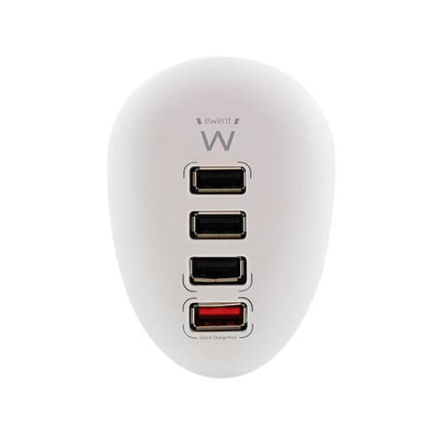 Cargador Usb Pared Eminent Ew1217 4ptos (3+1 Rapido) | Quonty.com | EW1217