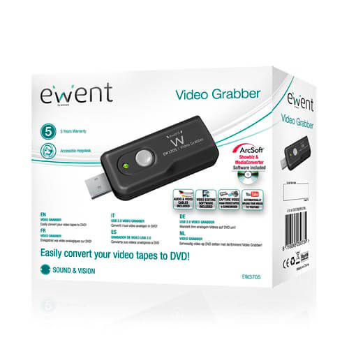 Capturadora De Video Ewent Ew3705 Usb2.0 Rca/Svhs | Quonty.com | EW3705