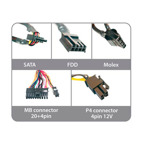 Fuente Ewent 500w Atx 12cm 3sata Molex | Quonty.com | EW3900