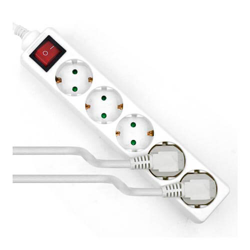 Regleta Ewent Ew3916 5 Tomas C/Interruptor | Quonty.com | EW3916