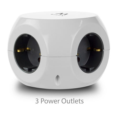 Regleta Cubo Ewent Ew3939 3tomas + 3usb C/Interruptor Blanca | Quonty.com | EW3939