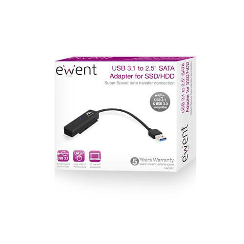 Adaptador Hdd Ewent Ew7017 Sata 2,5&Quot; / Usb3.1 | Quonty.com | EW7017