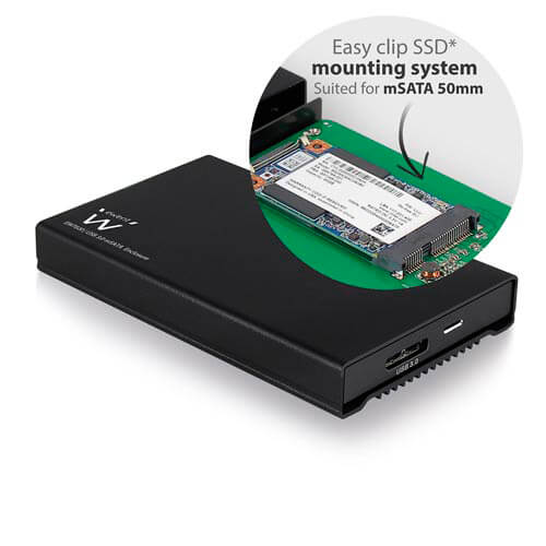 Caja Ssd Ewent Ew7020 1.8&Quot; M.Sata Usb3.0 Negra | Quonty.com | EW7020
