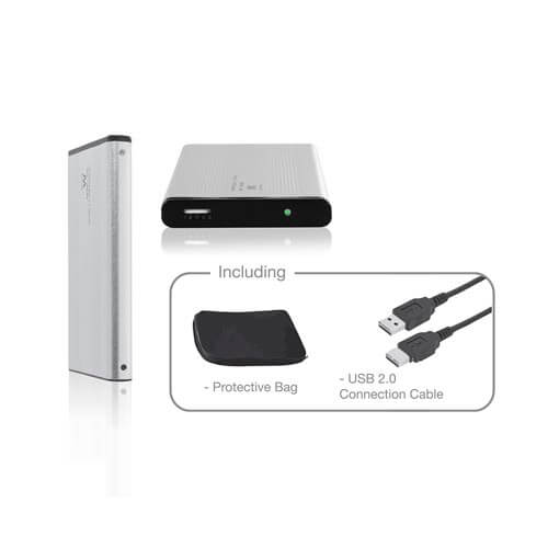 Caja Ext. Hdd Ewent Ew7042 2.5'' Ide Usb2.0 Plata | Quonty.com | EW7042