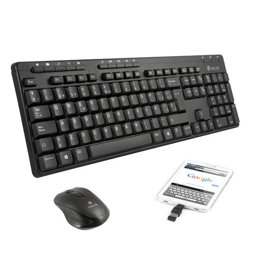 Combo Teclado/Raton/Adaptador Otg Ngs Epsilon Inalambrico | Quonty.com | EPSILONKIT