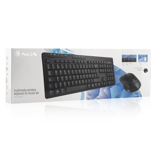 Combo Teclado/Raton/Adaptador Otg Ngs Epsilon Inalambrico | Quonty.com | EPSILONKIT