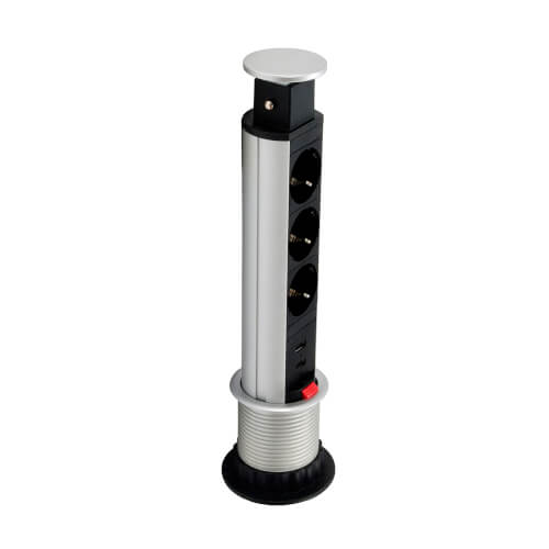 Regleta Vertical Equip Pop-Up Power Outlet | Quonty.com | 333304