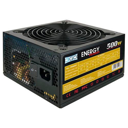 Fuente Alimentacion 500w 3go Pfc-Pasvio 4sata 12cm Atx | Quonty.com | PS500SX