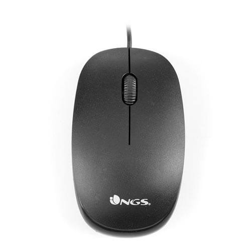Raton Ngs Flame Black Optico 1000dpi Usb Black | Quonty.com | FLAME