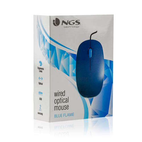 Raton Ngs Flame Blue Optico 1000dpi Usb Blue | Quonty.com | FLAMEBLUE