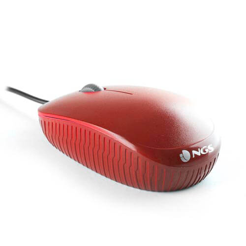 Raton Ngs Flame Red Optico 1000dpi Usb Red | Quonty.com | FLAMERED