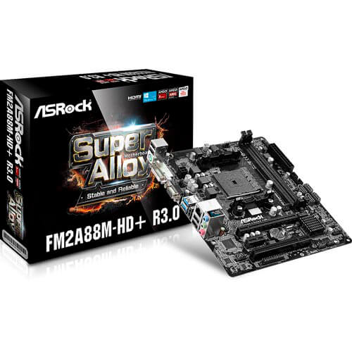 Placa Asrock Fm2a88m-Hd+ R3.0 Fm2+ 2ddr3 Hdmi Matx | Quonty.com | 90-MXB130-A0UAYZ