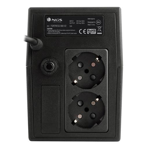 Sai 360w Ngs Fortress 900 V2 Avr Off Line 2 Schuko | Quonty.com | FORTRESS900V2