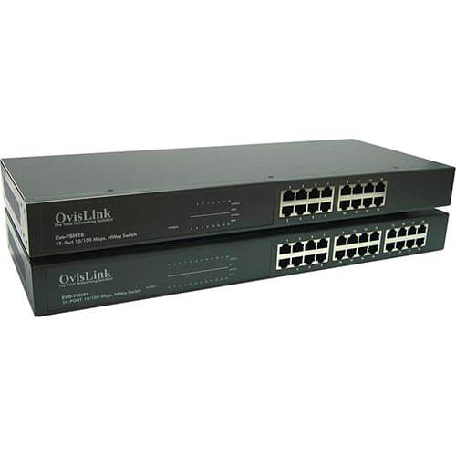 Switch Ovislink 16ptos 10/100 Evofsh16 Rack19'' | Quonty.com | EVOFSH16