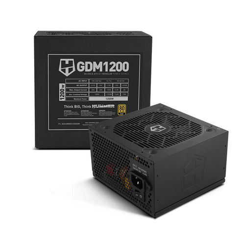 Fuente Alimentacion 1200w Nox Hummer Gdm Pfc-Activo 80+Gold 12cm Atx | Quonty.com | NXHUMMER1200GDM