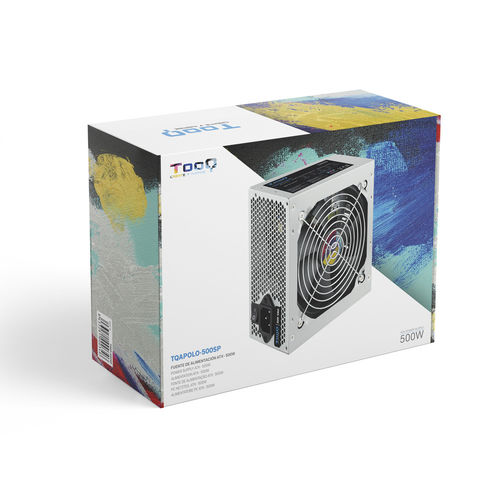 Fuente Alimentacion 500w Tooq Pfc-Activo 4sata 12cm Atx | Quonty.com | TQAPOLO-500SP