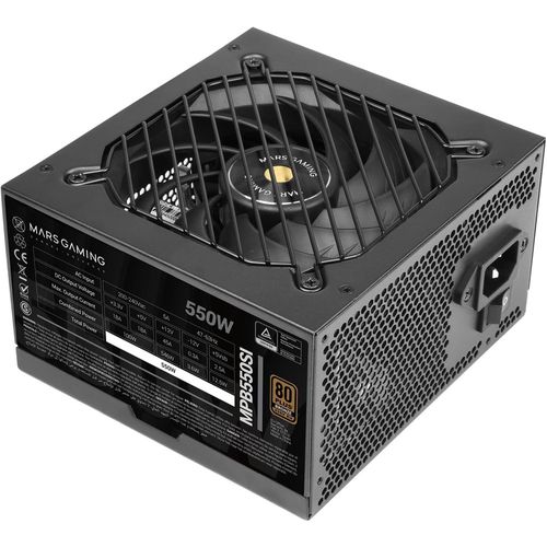 Fuente Alimentacion 550w Mars Gaming Pfc-Activo 80+Bronze 12cm Atx | Quonty.com | MPB550SI