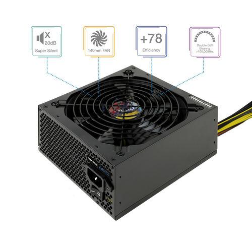 Fuente Alimentacion 700w Tooq Pfc-Activo 5sata 14cm Atx | Quonty.com | TQAPOLO-700SP