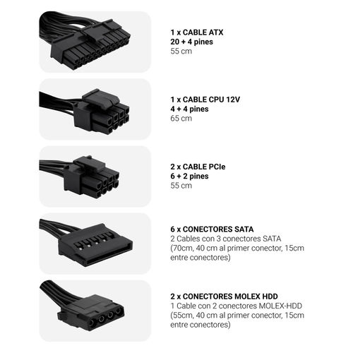 Fuente Alimentacion 750w Coolbox Coolpower Pfc-Activo 6sata 12cm Atx | Quonty.com | COO-FACPO-750