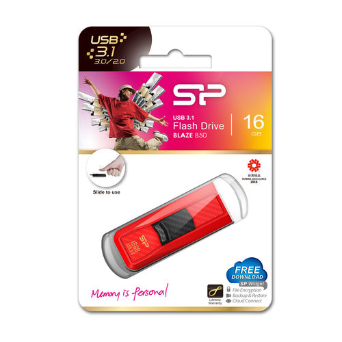 Silicon Power Blaze B50 Pendrive Usb 3.1 16gb Rojo | Quonty.com | SP016GBUF3B50V1R