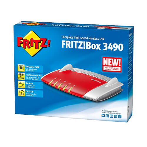 Router Wifi Fritz! Box 3490 Ac 1750, 1300 + 450 Mbit/S | Quonty.com | 20002709