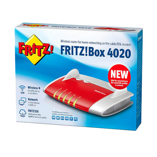 Router Wifi Fritz! Box 4020 Wifi.N Hasta 450mbit/S | Quonty.com | 20002744