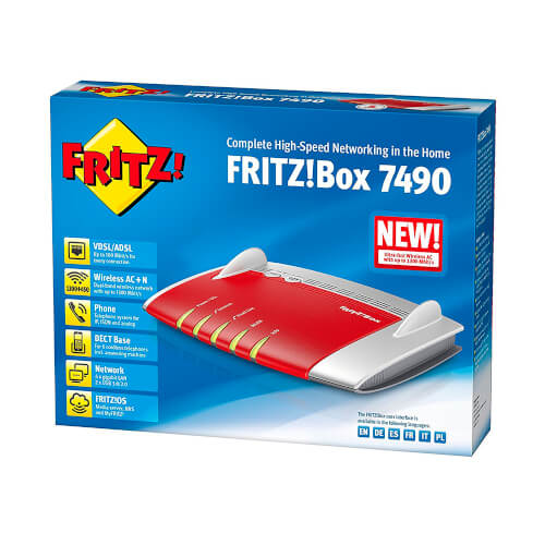 Router Wifi Fritz!Box 7490 Ac 1750 -1300 + 450 Mbit/S | Quonty.com | 20002647