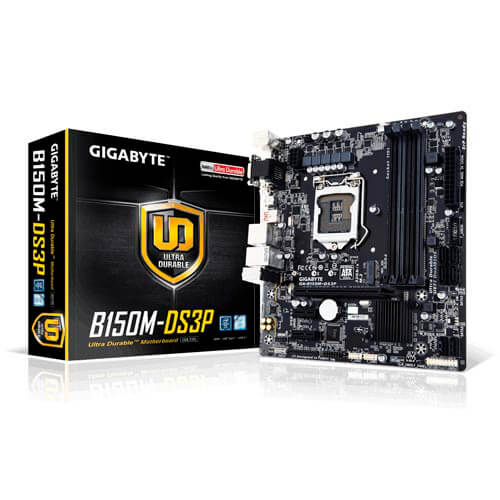 Placa Gigabyte B150m-Ds3p Intel1151 4ddr4 Hdmi Pcie3.0 Sata3 | Quonty.com | GA-B150M-DS3P
