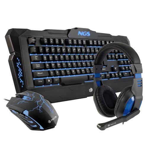 Combo Teclado/Raton/Auriculares Ngs Gbx-1000 Gaming Usb | Quonty.com | GBX-1000