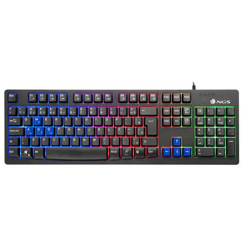 Teclado Ngs Gkx-300 Gaming Usb Negro Retroiluminado | Quonty.com | GKX-300