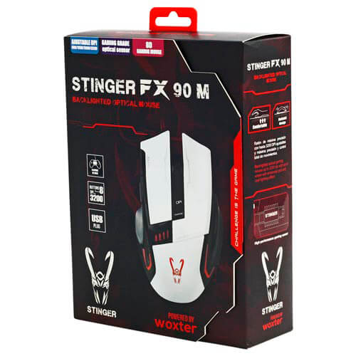 Raton Woxter Gaming Stinger Fx90m Blanco | Quonty.com | GM26-024