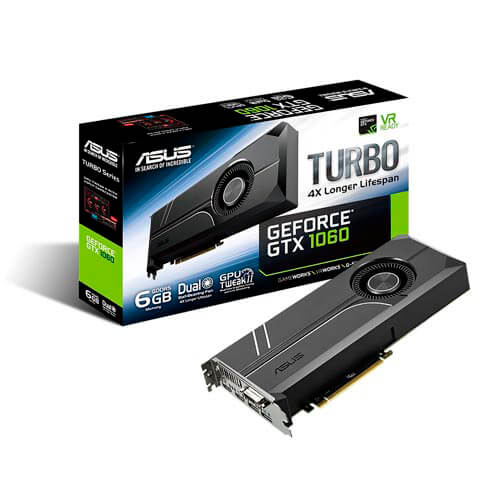 Asus Turbo-Gtx1060-6g 6gb Gddr5 Pcie3.0 | Quonty.com | 90YV09R0-M0NA00