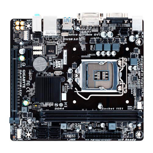Placa Gigabyte H110m-S2v Intel1151 Ddr4 Dvi Pcie3.0 Sata3 | Quonty.com | GA-H110M-S2V