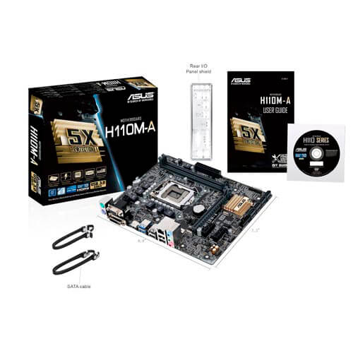 Placa Asus H110m-A Intel1151 2ddr4 Hdmi Pcx3.0 Sata3 Usb3.0 | Quonty.com | 90MB0P30-M0EAY0
