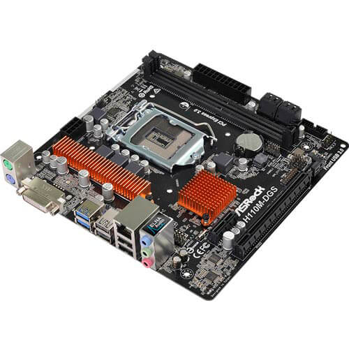 Placa Asrock H110m-Dgs R3.0 Intel1151 Ddr4 Dvi Pcie3.0 Sata3 | Quonty.com | 90-MXB4B0-A0UAYZ
