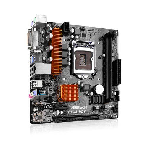 Placa Asrock H110m-Hds Intel1151 Ddr4 Pcie3.0 Sata3 Usb3.0 | Quonty.com | 90-MXB150-A0UAYZ