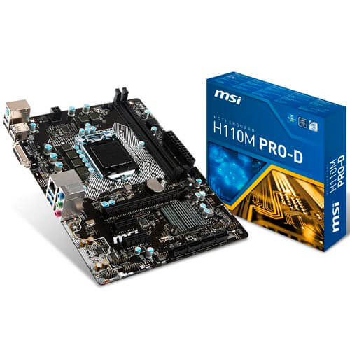 Placa Msi H110m Pro-D Intel1151 2ddr4 Dvi Pcx3.0 Sata3 | Quonty.com | H110M PRO-D