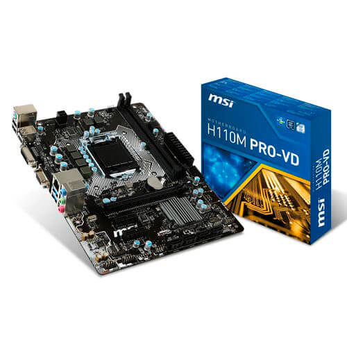 Placa Msi H110m Pro-Vd Intel1151 2ddr4 Dvi/Vga Pcx3.0 Sata3 | Quonty.com | 911-7996-007