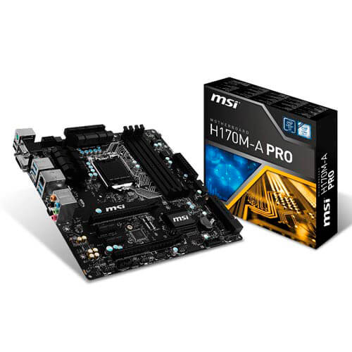 Placa Msi H170m-A Pro Intel1151 4ddr4 Hdmi Pcx3.0 Sata3 | Quonty.com | 911-7972-013