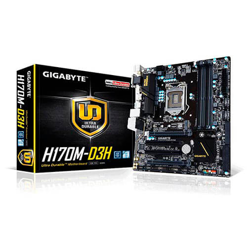 Placa Gigabyte H170m-D3h Intel1151 4ddr4 Hdmi Pcx3.0 Sata3 | Quonty.com | GA-H170M-D3H