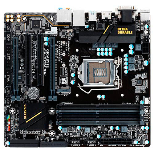 Placa Gigabyte H170m-D3h Intel1151 4ddr4 Hdmi Pcx3.0 Sata3 | Quonty.com | GA-H170M-D3H